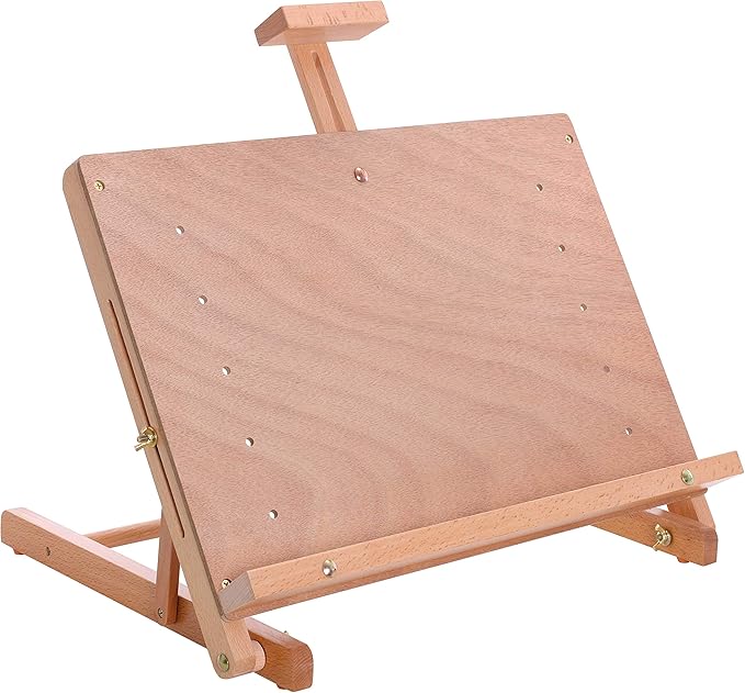 U.S. Art Supply Cancun Solid Wooden Tabletop Easel by USArtSupply