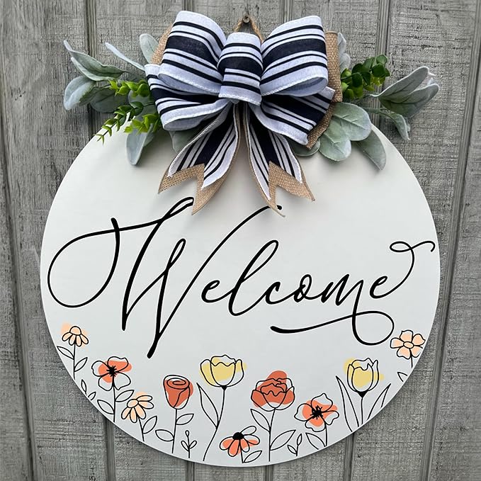 Wood front door sign Wood sign Home decor Welcome sign Sign - Image 2
