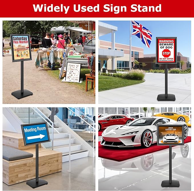 VAIIGO 3 Pack Heavy Duty Sign Holder Stand 11x17 Inch - Image 7
