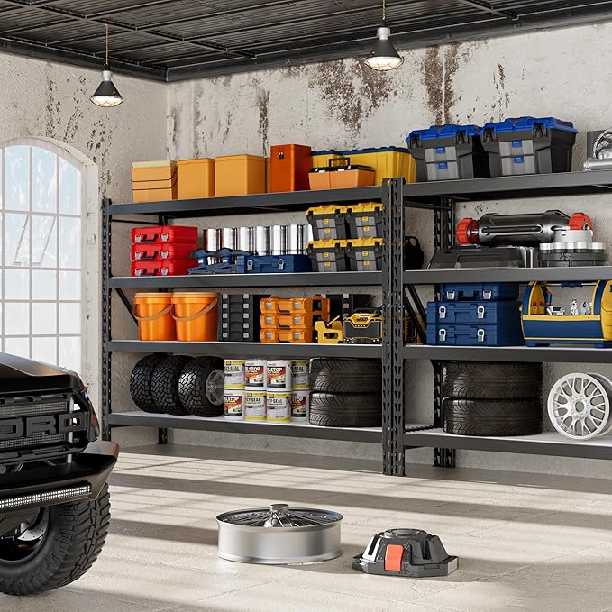 WORKPRO 77" Garage Shelving Unit, 8000LBS Heavy Duty Metal Storage Rack - Image 2