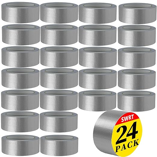 SWRT 24-Pack Silver Heavy Duty Duct Tape Strong Adhesive, 2 Inch x 720 Yd Duct by SWRT