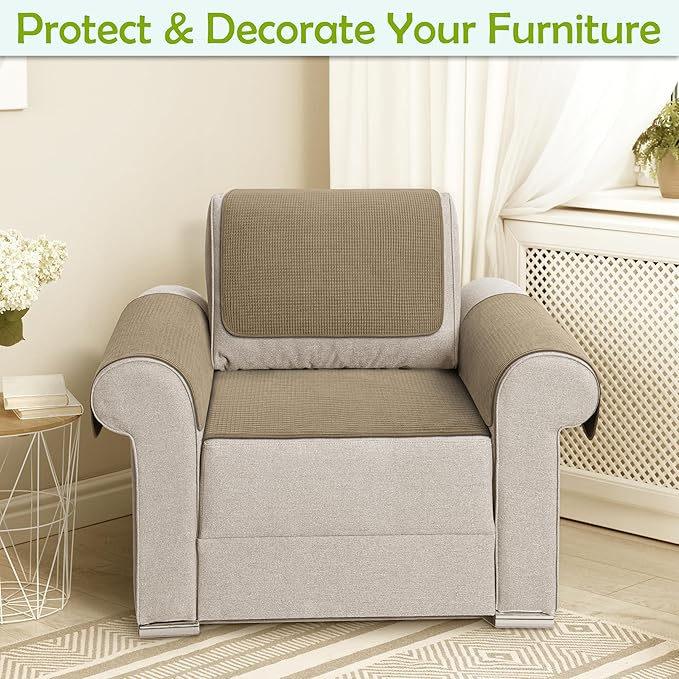Couch Arm Covers, Sofa Arm Covers, Waterproof Armrest Covers - Image 2