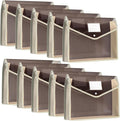 10 Pieces Plastic File Folders Envelope Expanding File Wallet Organizer by Epakh
