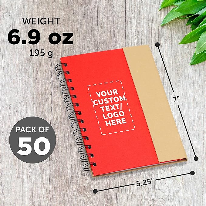 DISCOUNT PROMOS Custom Eco Friendly Spiral Notebooks - Image 5