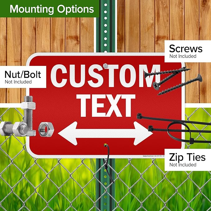 Custom Arrow, Custom Directional Sign, Two way Arrow, 12x18 Inches, 3M EGP - Image 5