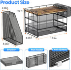 opnice desk organizers and accessories, 4-tier desktop file, package contents