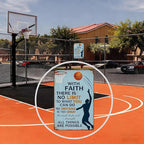 Vintage Christian Basketball Metal Sign – Faith Motivational Wall Art - Image 7