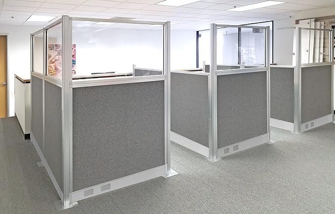 Versare Pre-Configured Hush Panel Electric Cubicle | Workstation Divider Walls - Image 4