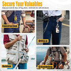 KAHETA 2 Pack Retractable Keychain Heavy Duty Carabiner Badge Holder Clip - Image 9