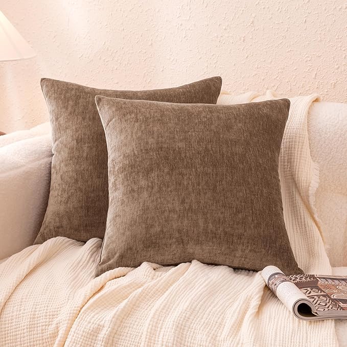 Amazon Basics Chenille Throw Pillow Covers, Home Decor Cushion Cover by AmazonBasics