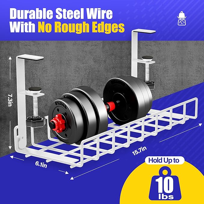 Under Desk Cable Management Tray, Xpatee Upgraded Wire Management No Drill No - Image 5