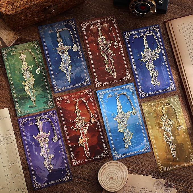 8pcs Fantasy Sword Bookmarks for Books, Planners - Image 7