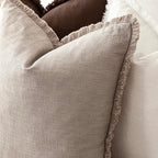 Foindtower Set of 2 Decorative Linen Fringe Throw Pillow Covers Farmhouse - Image 5