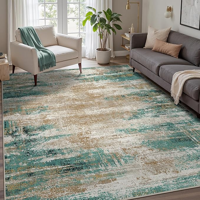 GENIMO Washable Rug-6x9 Area Rugs Lightweight Foldable, Modern Pet Friendly Low by GENIMO