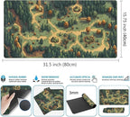 Cute Desk Pad Brown Green Forest Pixel Desk Mat Plant Mouse Pad XXL Large - Image 3