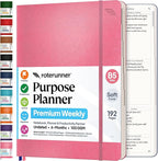 Roterunner Purpose Planner Notebook B5 7.5”x9.8” Undated 2026 Daily Weekly and by Roterunner