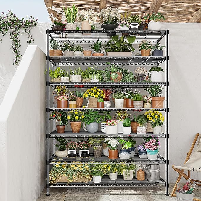 82.6H Metal Shelving Unit 7 Tier Storage Shelves Adjustable Wire Shelving Metal - Image 7