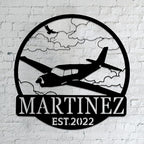Personalized Metal Airplane Wall Art, Airplane Name Sign, Customized Pilot Name by Unknown