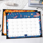 Desk Calendar 2026-2027, July 2026 - December 2027, 22"×17" | 18 Monthly Large Desk Calendar 2026-2027, 2 Corner Protectors & 2 Hanging Hooks, Large Ruled Blocks
