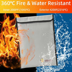 2 Pcs Fireproof Document Bag, Waterproof Fireproof Money Bag - Image 3