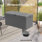 Yardgrace 80 Gallon Pro Resin Deck Box, Waterproof Outdoor Storage Bin - Image 9