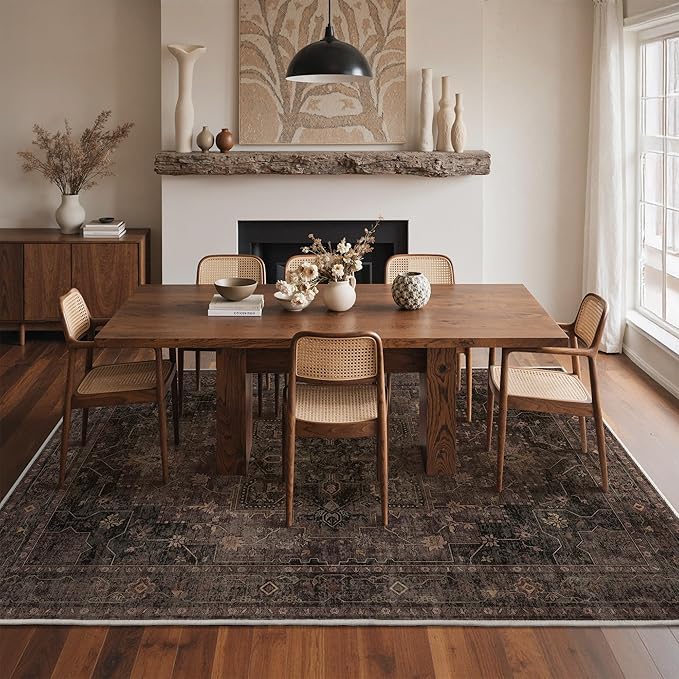 GENIMO 8x10 Area Rugs for Living Room, Machine Washable Rug, Non Slip Indoor - Image 3