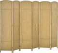 HOMCOM Room Divider, 6 Panel Folding Privacy Screen, 5.6' Tall Freestanding by HOMCOM