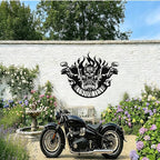 Custom Motorcycle Skull Metal Sign Personalized Biker Name Sign Custom Garage - Image 5