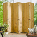 Cozy Castle Wood Room Divider, 6 Panels Folding Privacy Screen, 66.9'' Wall by CozyCastle