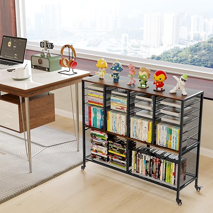 EasyPAG Rolling File Cart with 24 Slot Mail Organizer, Under Desk Storage with - Image 8