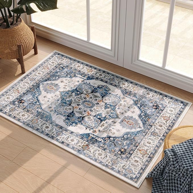 Rugcomf Vintage Medallion Rugs for Entryway 2'x3' - Image 2