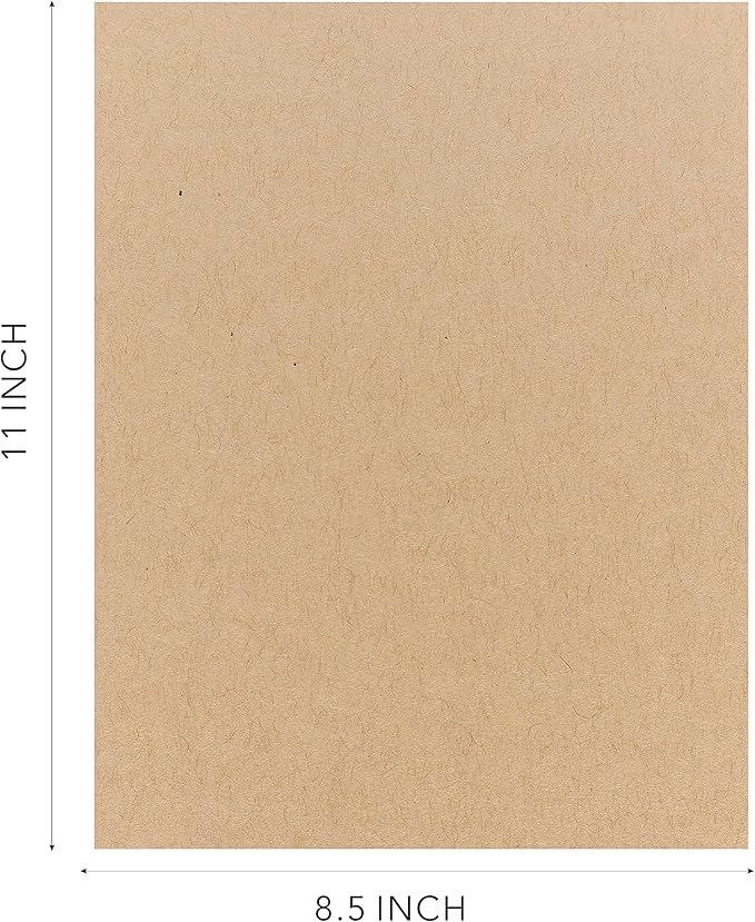 Kraft Cardstock Thick Paper 50 Sheets, 8.5" x 11" Heavyweight 92lb Cover Card - Image 4
