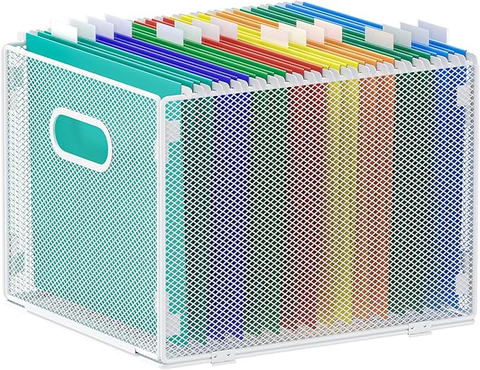 Samstar Hanging File Organizer, Mesh File Folder Organizer Crate Cabinet by Samstar