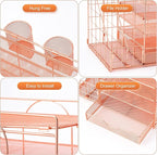 Marbrasse Rose Gold Desk Organizer - Image 4