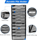 Solinxe Wall File Holder, 10 Pockets Hanging File Folder, Paper Organizer - Image 4