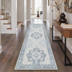 GENIMO Runner Rug 2'6"x8 Machine Washable Non Slip Vintage Hallway Runner Rug by GENIMO
