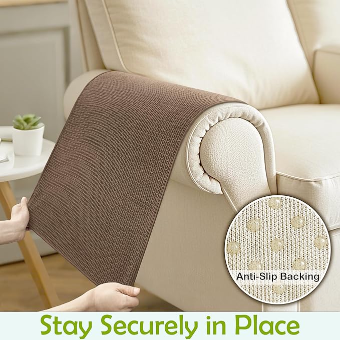 Couch Arm Covers, Waterproof Armrest Cover - Image 5
