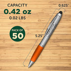 DISCOUNT PROMOS Custom Stylus Ballpoint Pens Set of 50, Personalized Bulk Pack - Image 5