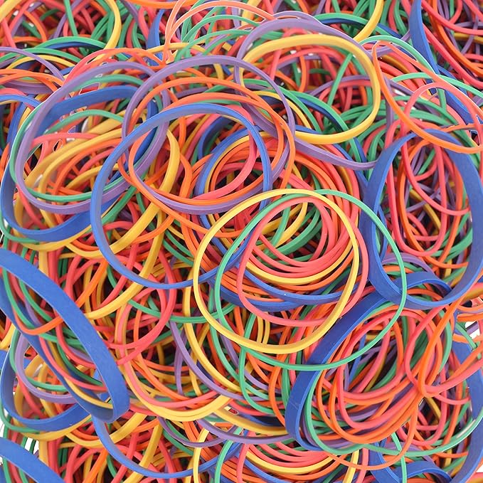 Rubber Bands Assorted Size 0.4bl Colourful Rubber Bands Office Supplies Size#64 - Image 4