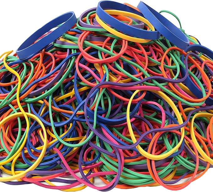 HAIDIBAO Rubber Bands Assorted Sizes 0.5lbs Multicolor Elastic Bands - Image 4