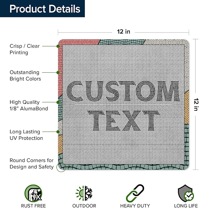Custom Sign, Custom Street Sign, 11 Font Colors, 13 Font Styles, 4 Hole Options - Image 6