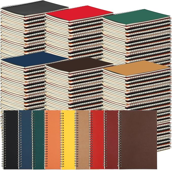 Yahenda Spiral Notebook Bulk A5 College Ruled Journals Notebooks Lined 8.3 x by Yahenda