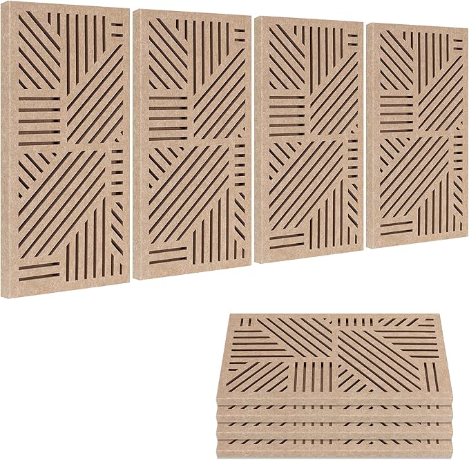 BUBOS 4 Pack Thickened Acoustic Panels, 23.6''x11.8'' Self-Adhesive Sound by BUBOS