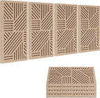 BUBOS 4 Pack Thickened Acoustic Panels, 23.6''x11.8'' Self-Adhesive Sound by BUBOS