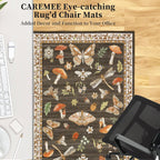 Office Chair Mat for Hardwood Floor,Mushroom 48"x60" Computer Chair Mat for Rolling Chairs Carpet,Under Desk Non Slip Gaming Rug,Low-Pile Rubber Backing Large Protector Mat (Brown)