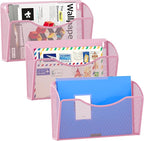 EasyPAG 3 Single Pocket Wall File Organizer, Mesh Hanging File Folder Organizer by EasyPAG