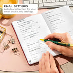 Clever Fox Password Book with alphabetical tabs. Internet Address Organizer - Image 4