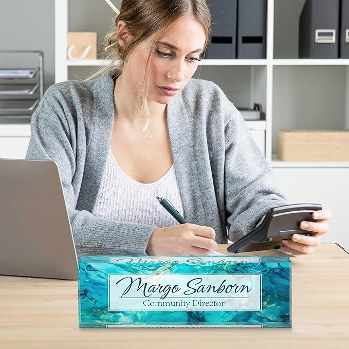 Personalized Name Plate for Desk, Custom Desk Name Plate, Acrylic Name Plate - Image 6