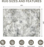 Office Chair Mat for Hardwood Tile Floor, Abstract 36"X 48" Desk Mats for - Image 9