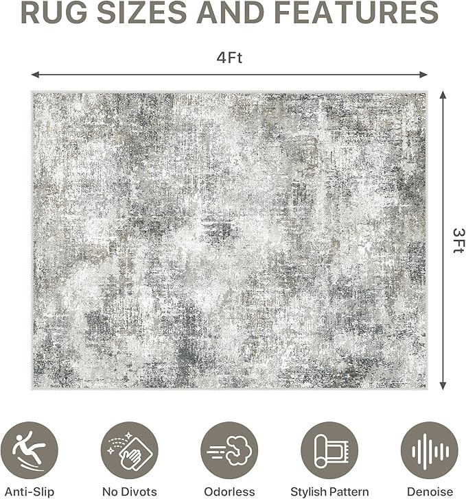 Office Chair Mat for Hardwood Tile Floor, Abstract 36"X 48" Desk Mats for - Image 9
